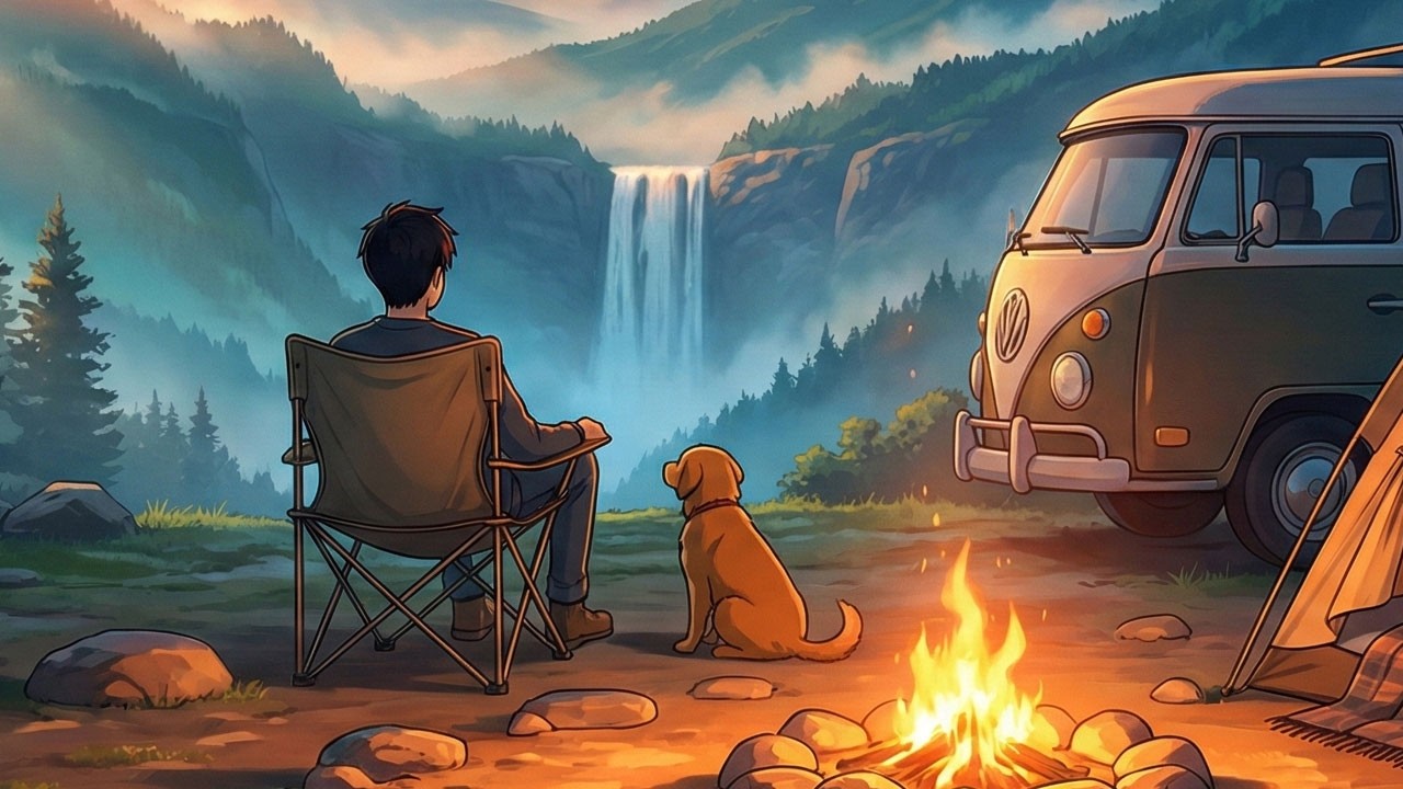 Mountain Campfire Groove ⛰️🔥 Chill Funk for Focus