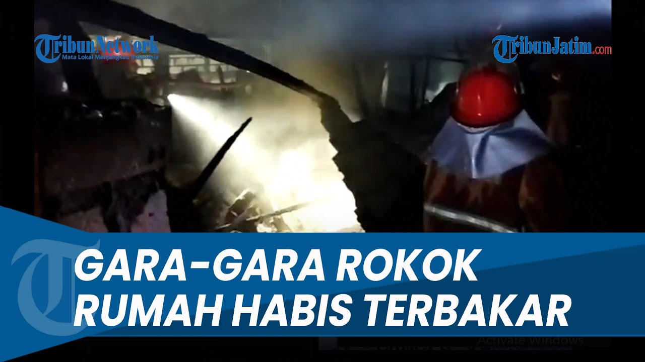 RUMAH CUMA TERSISA DINDING, Api Rokok Bakar Rumah di Duduksampeyan Gresik