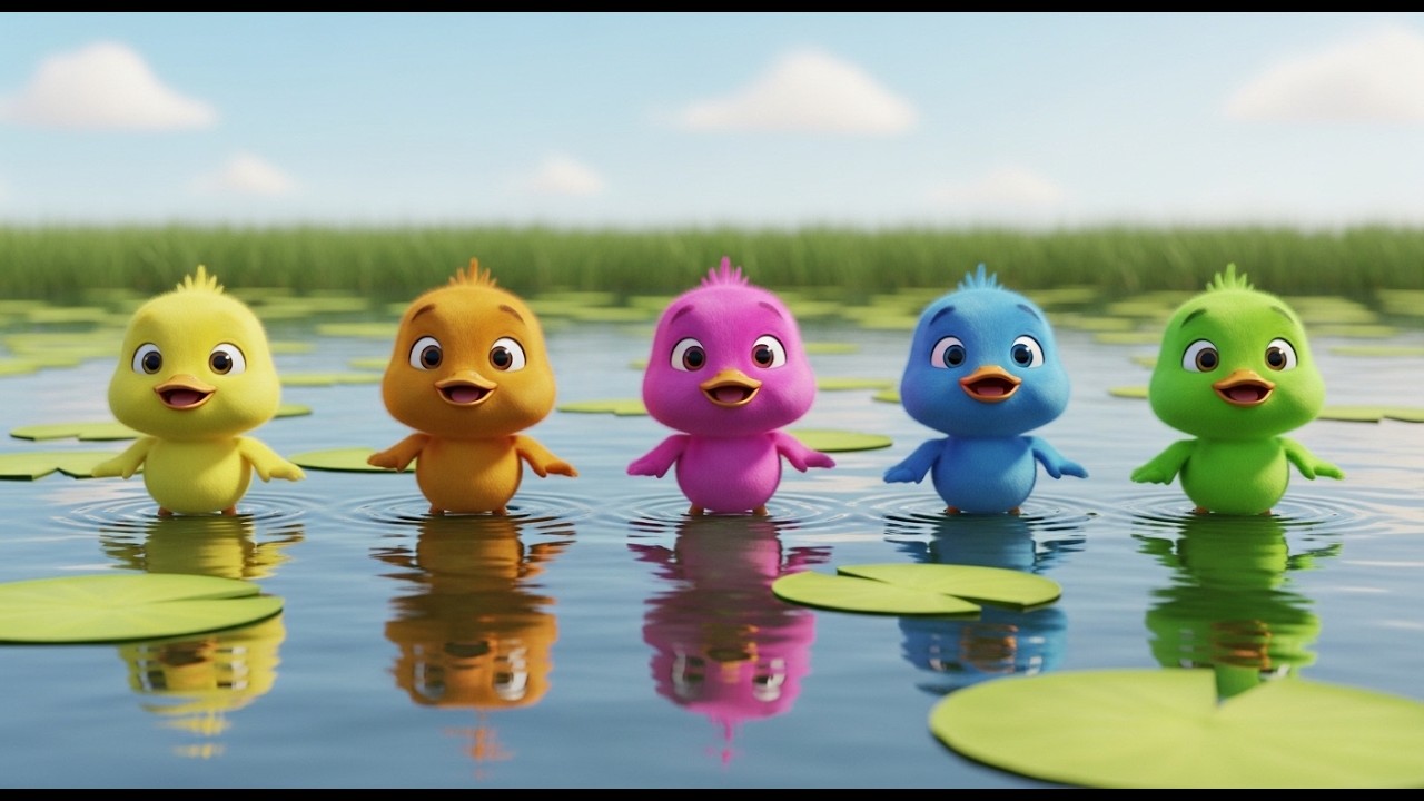 Five Little Duckling Friends Paddle Paddle | Water Safety & Counting Song