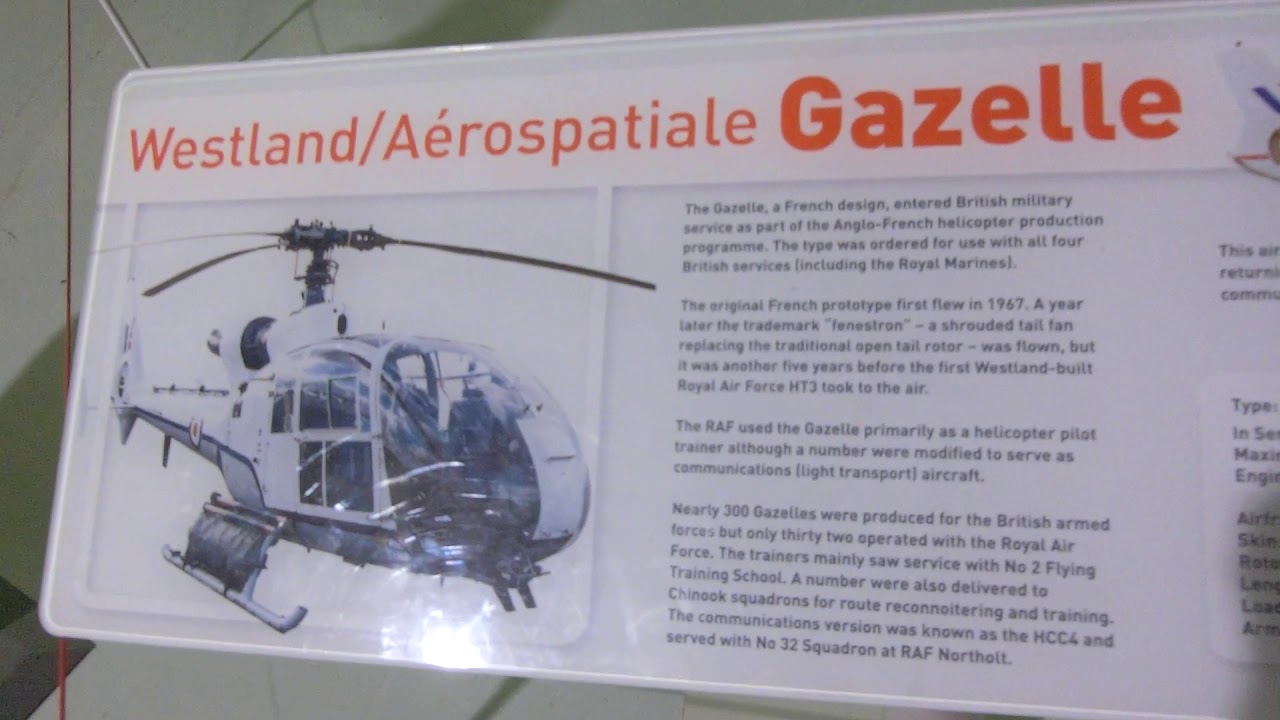 Westland Aerospatial Gazelle French design &ndash; RAF Museum London