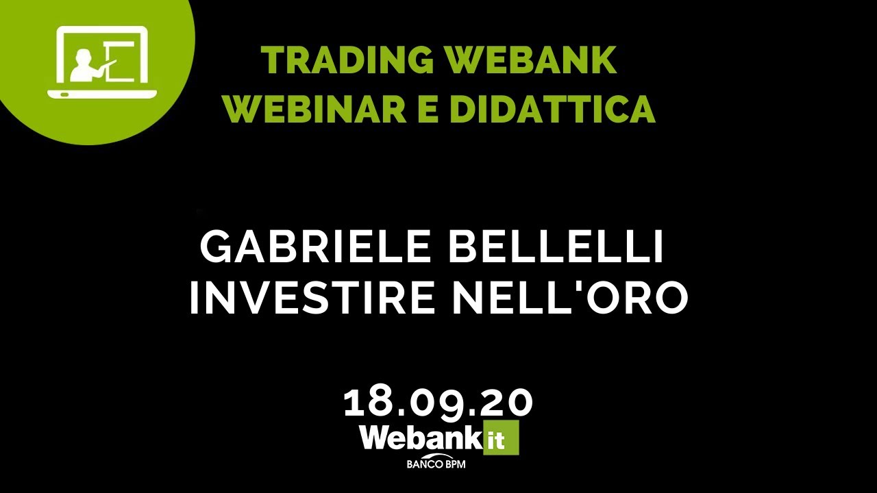 Anteprima | Investire nell'oro con Gabriele Bellelli