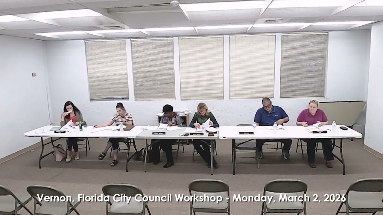 City of Vernon, Florida City Council Workshop on Monday, March 2, 2026