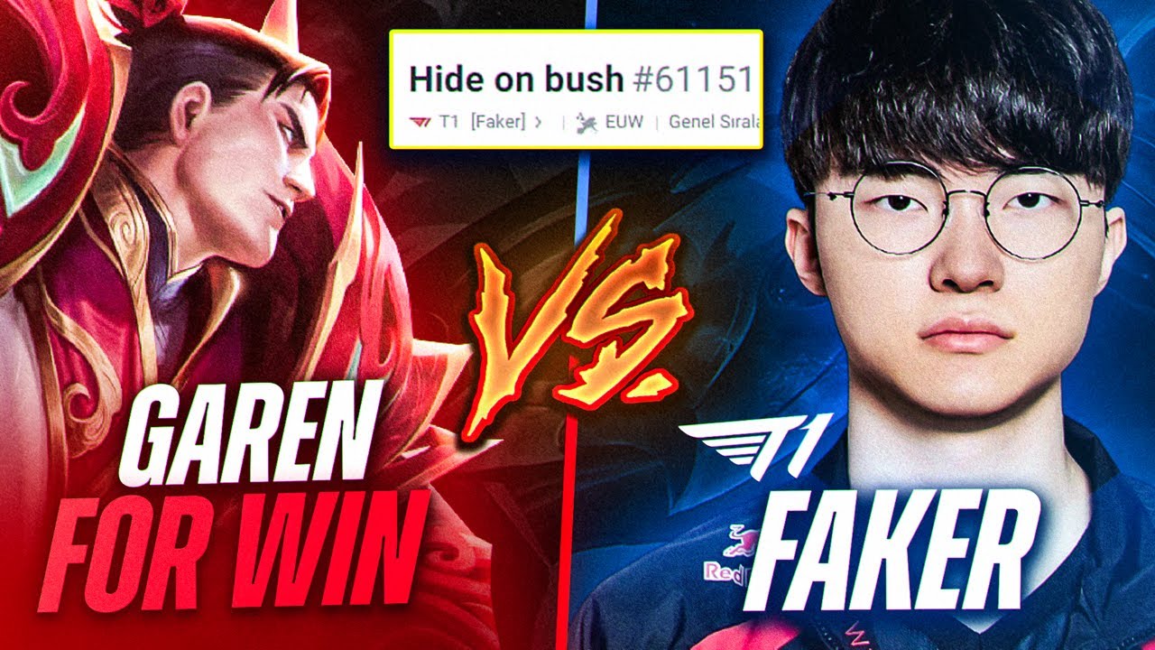 KARŞIMA GERÇEK FAKER GELDİ !! 2 DEFA SOLO KILL ATTIM !! GAREN FOR WİN VS FAKER