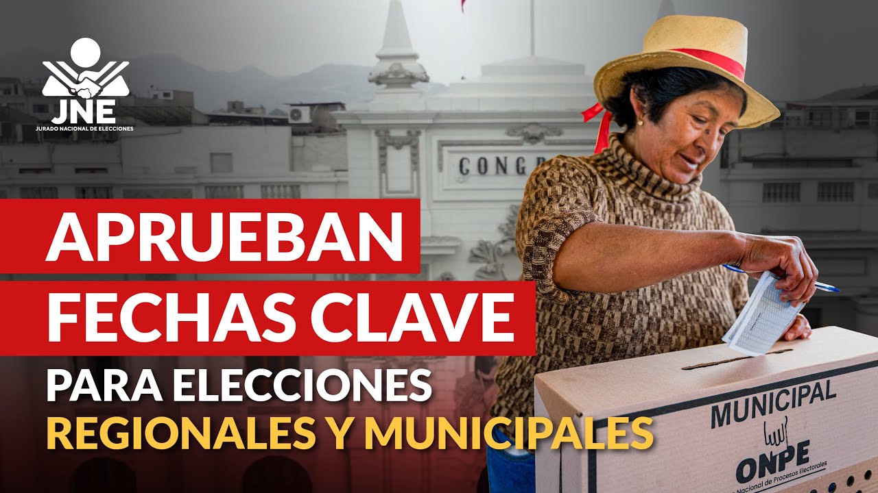 📅 Fechas clave para las elecciones regionales y municipales 2026 🗳️