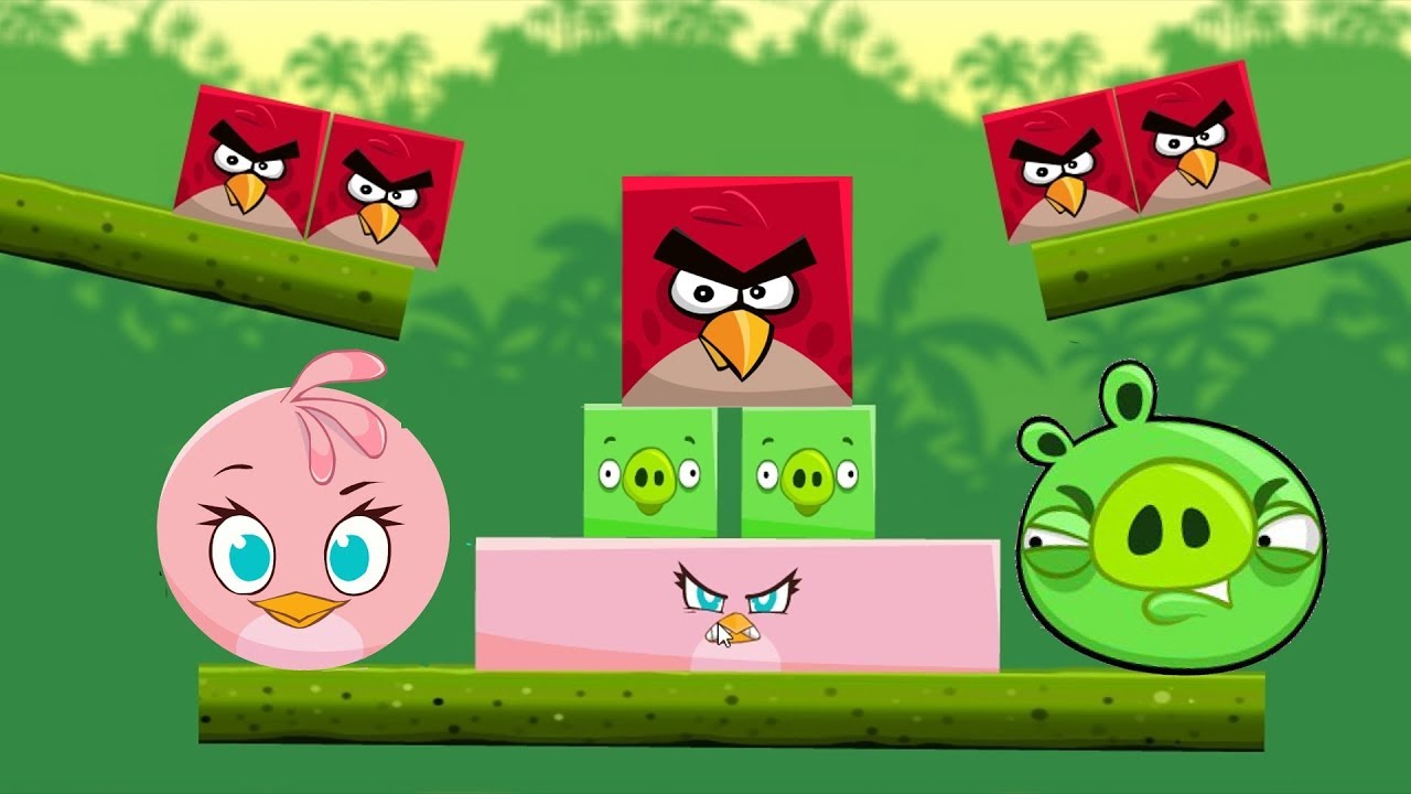 Angry Birds Kick Piggies - WALKTHROUGH STELLA AND RED VS PIGGIES KICKING GAME!