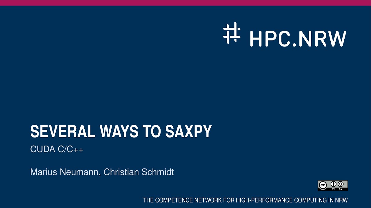 Several Ways to SAXPY: CUDA C/C++