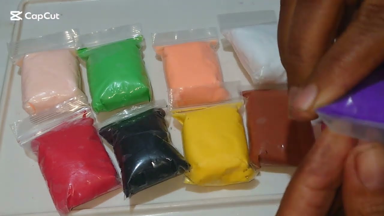 Clay Dough Packets Opening, Mixing & Cutting Process | Satisfying subscribe 