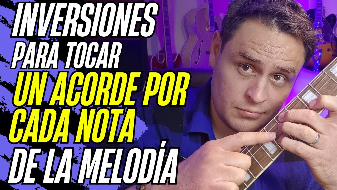 Utiliza tus INVERSIONES DE ACORDES para tocar un acorde por cada nota de la melodía #guitarra #jazz