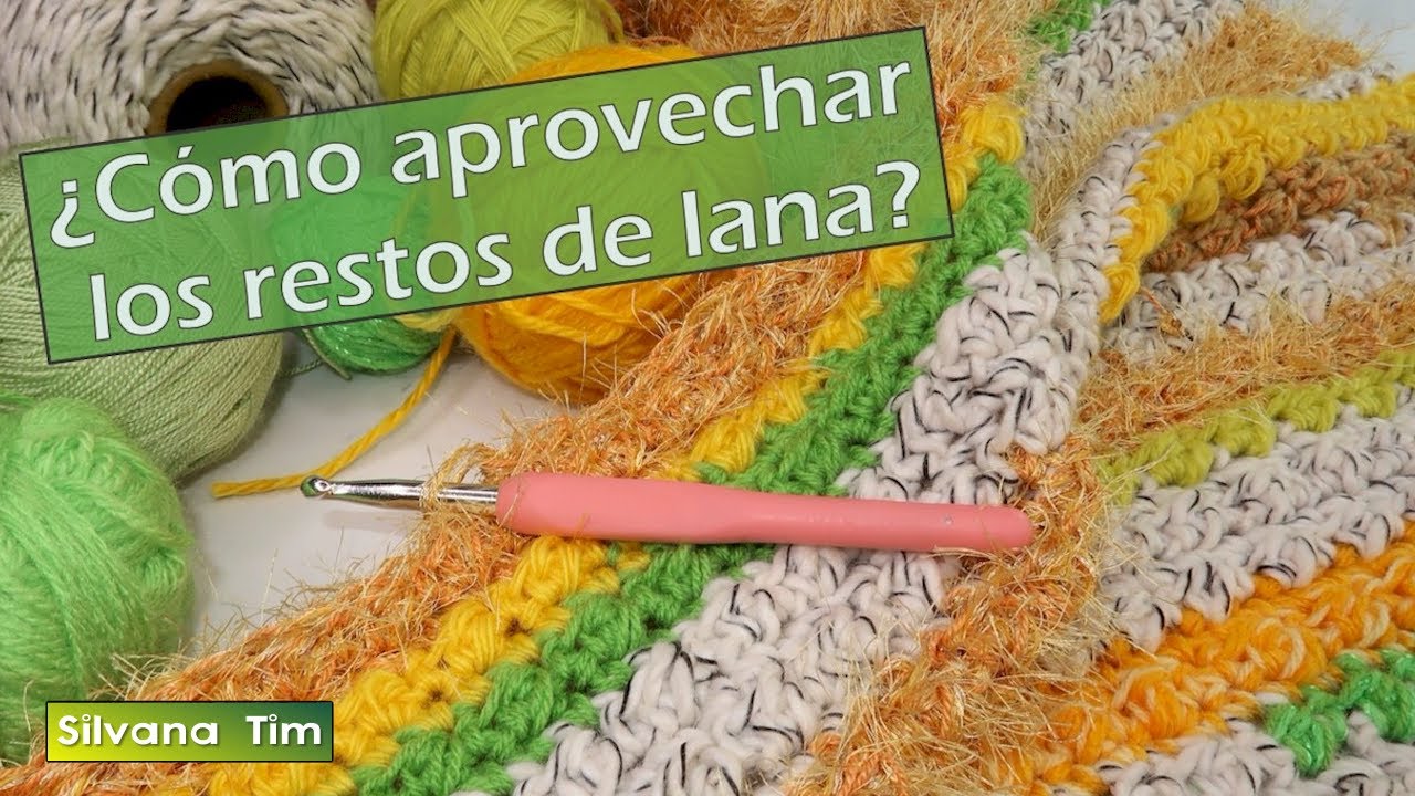 Tejido a CROCHET. Como tejer ALFOMBRA a Crochet Rectangular, ulilizando los restos de lanas № 1064