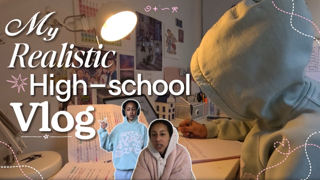 My *Hyperrealistic* High school vlog! ⭐️📖📑 - studying - homework - hobbies -