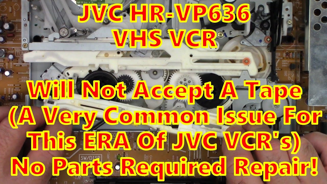 Видеомагнитофон JVC HR VP636U VHS. Не принимает и не выталкивает кассету. ОЧЕНЬ распространённая ...