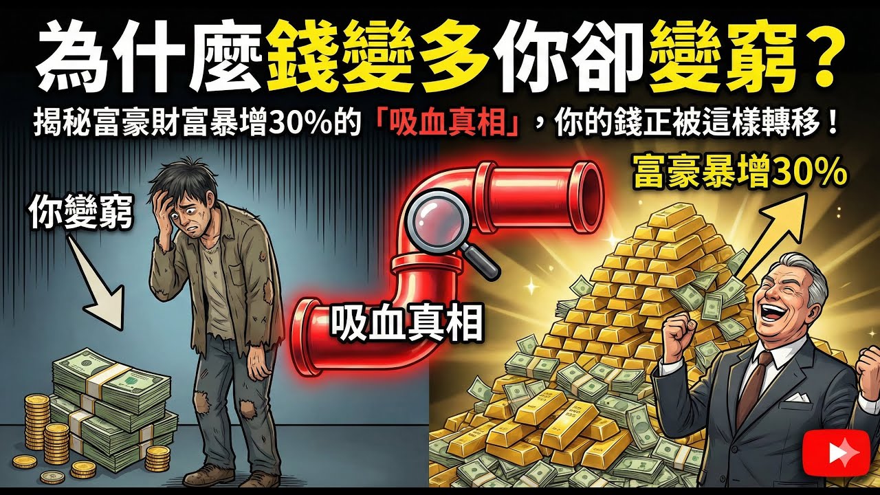 為什麼錢變多你卻變窮？揭秘富豪財富暴增30%的「吸血真相」，你的錢正被這樣轉移！