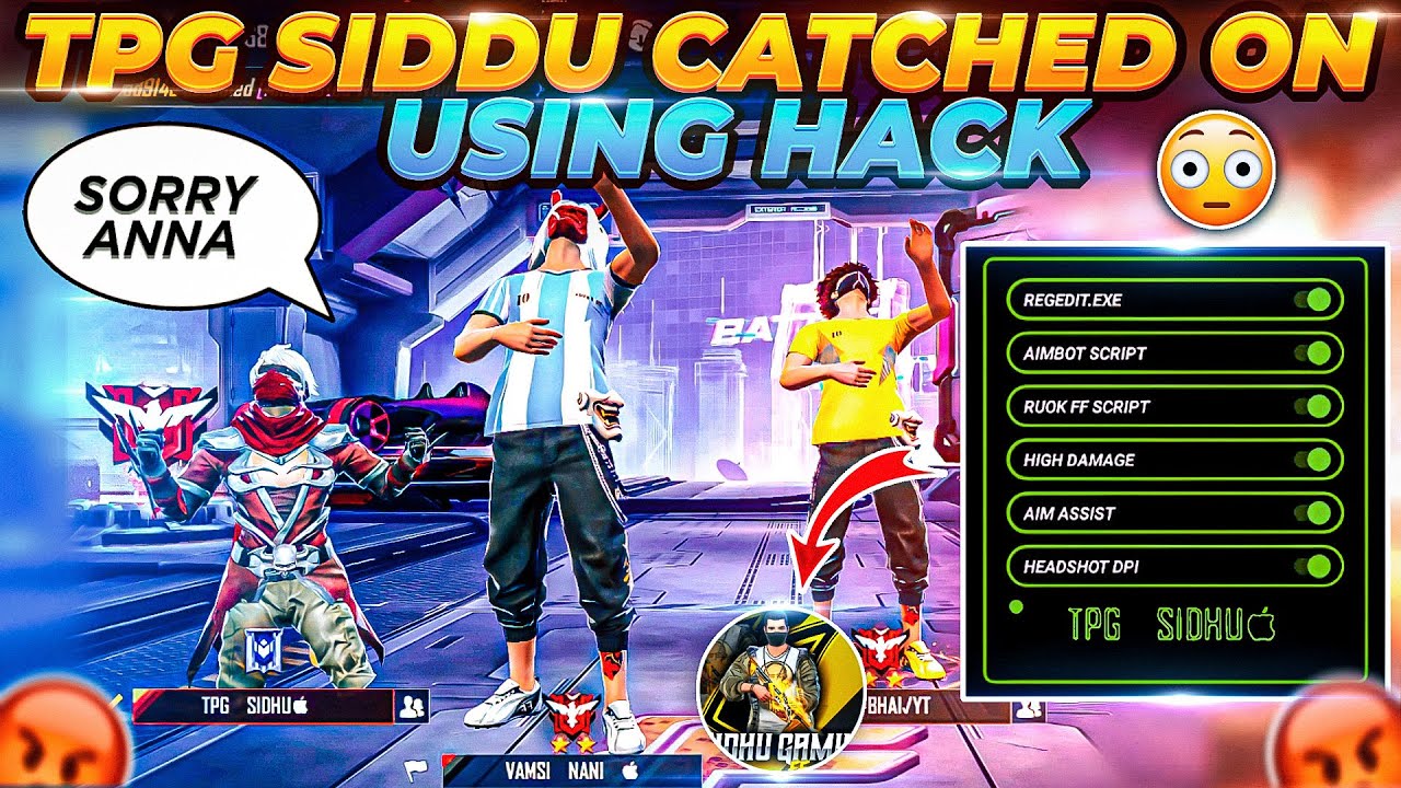 TPG Sidhu Using Hack in Live 100% Full proof Vamsi Nani Gaming