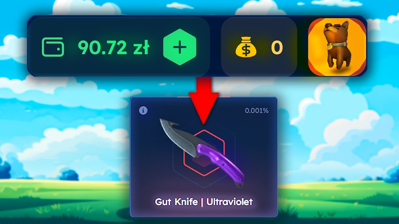 trafiłem kosę ze skrzynki za 90.72 zł na csgo-skins!
