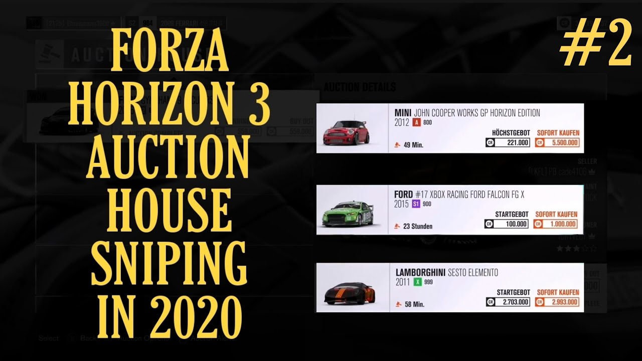 Sniping rare cars in the auction house #2 | FORZA HORIZON 3 | 2020