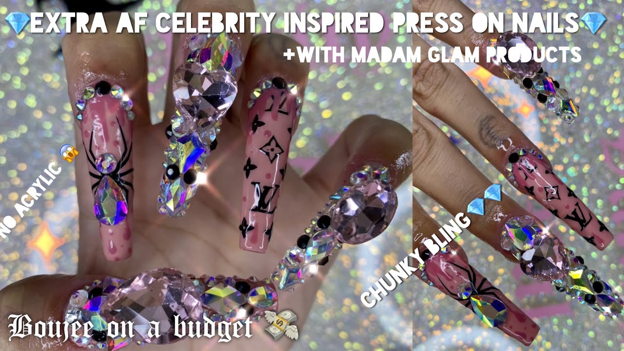 DIY Extra af celebrity inspired press on nails with madam glam ny l vanity Val