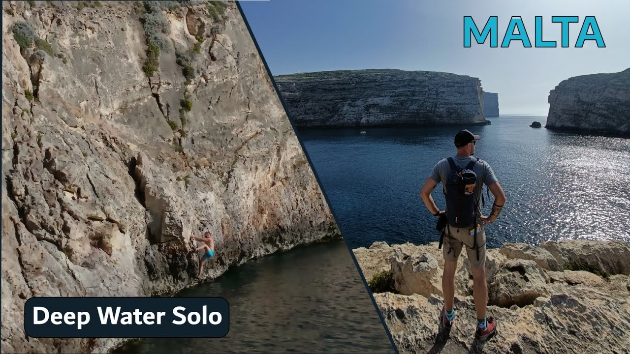 MALTA | Deep Water Solo | Pierwsza Pr&oacute;ba | Luty 2023