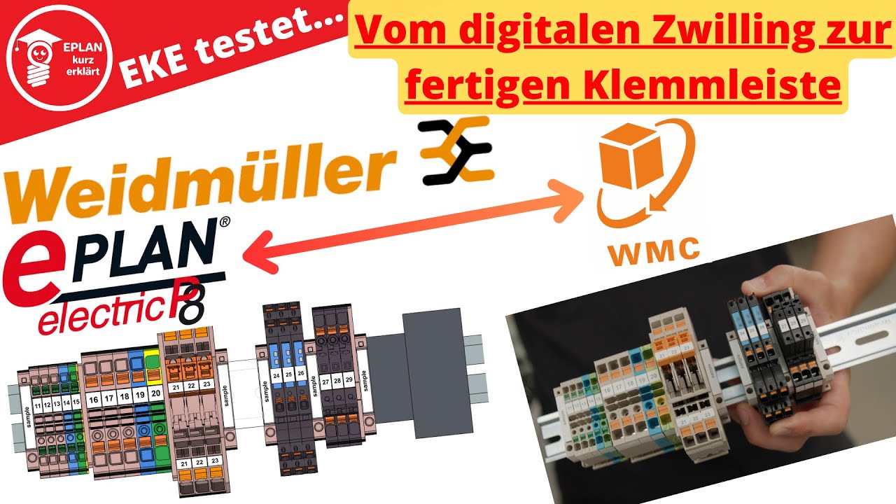 Datenaustausch EPLAN 🔁  Weidmüller Configurator. Vom digitalen Zwilling zur fertigen Klemmleiste 💡