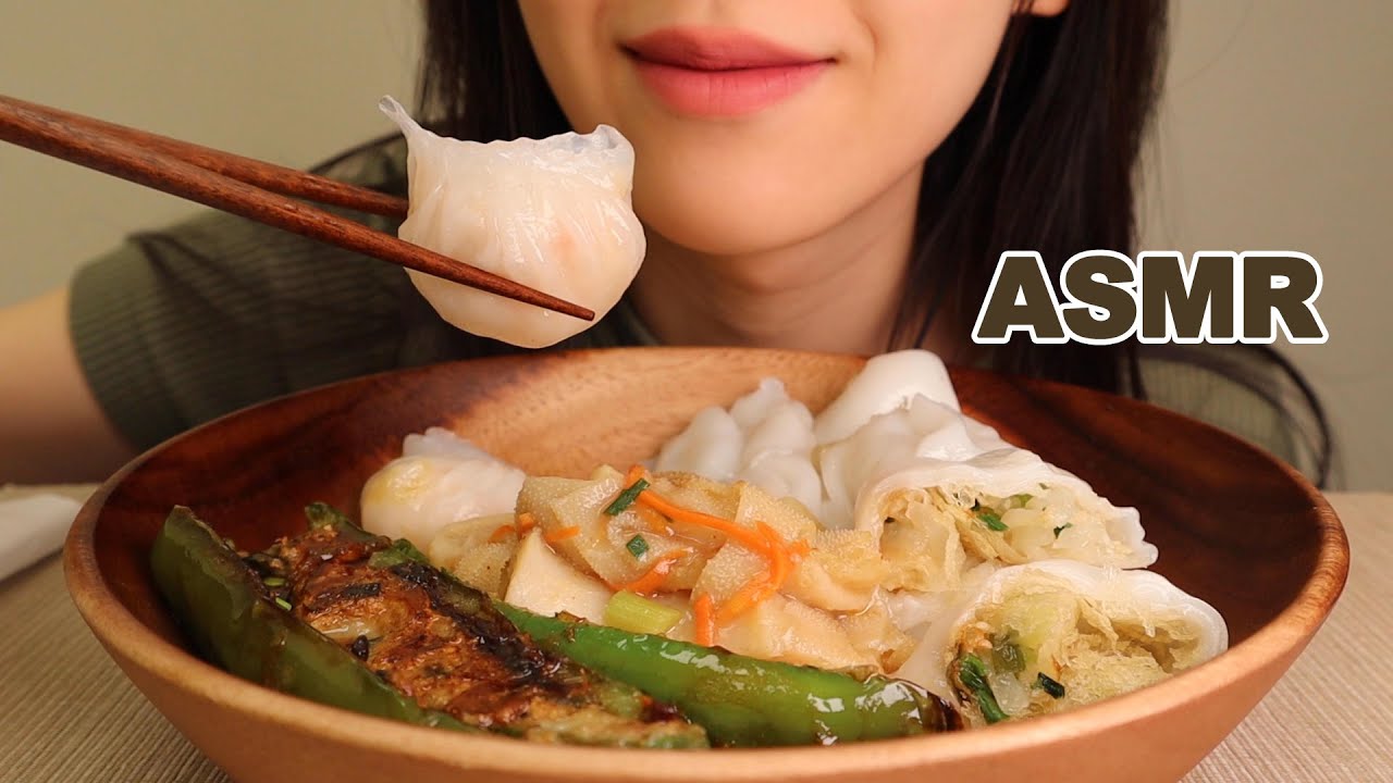 ASMR HONG KONG DIM SUM DISHES 香港點心 SHRIMP DUMPLINGS (EATING SOUNDS) | SIK ASMR