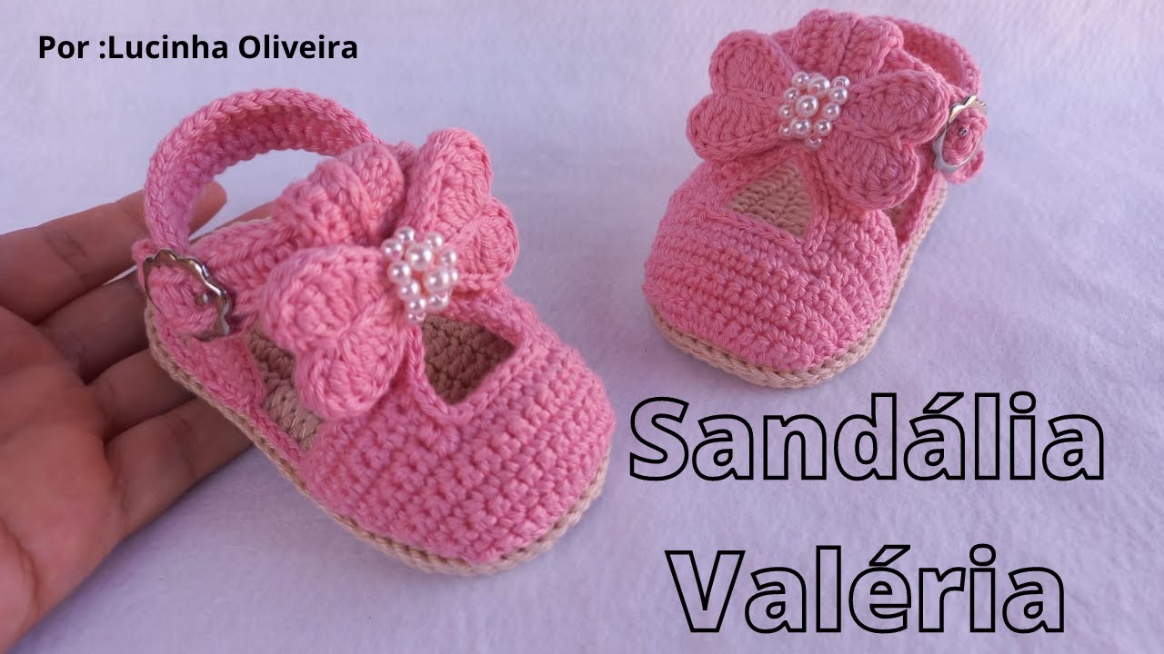 Sandália de Crochê Valéria - tamanho 10cm - @FioaFioCrochê