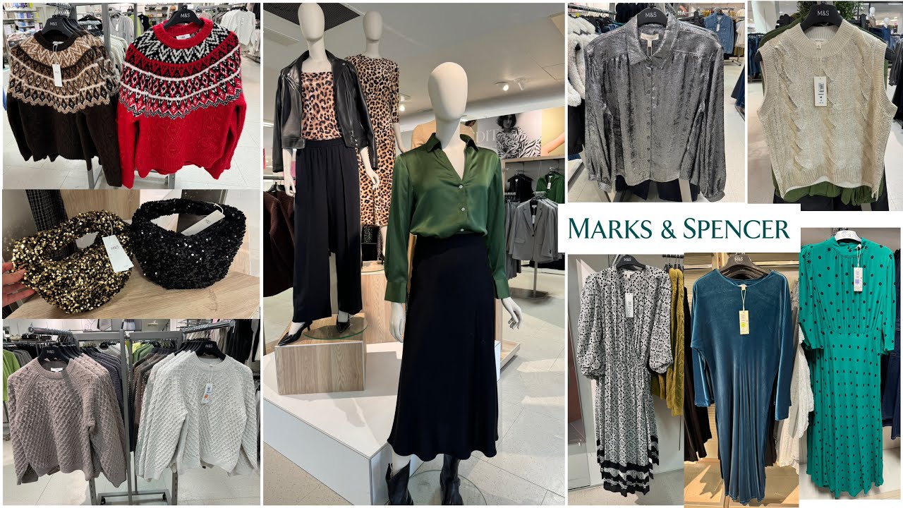 ‼️MARKS & SPENCER‼️NEW WOMENS COLLECTION IN STORES😍CARDIGANS, JUMPERS,DRESSES,TROUSERS etc♦️OCT 2024