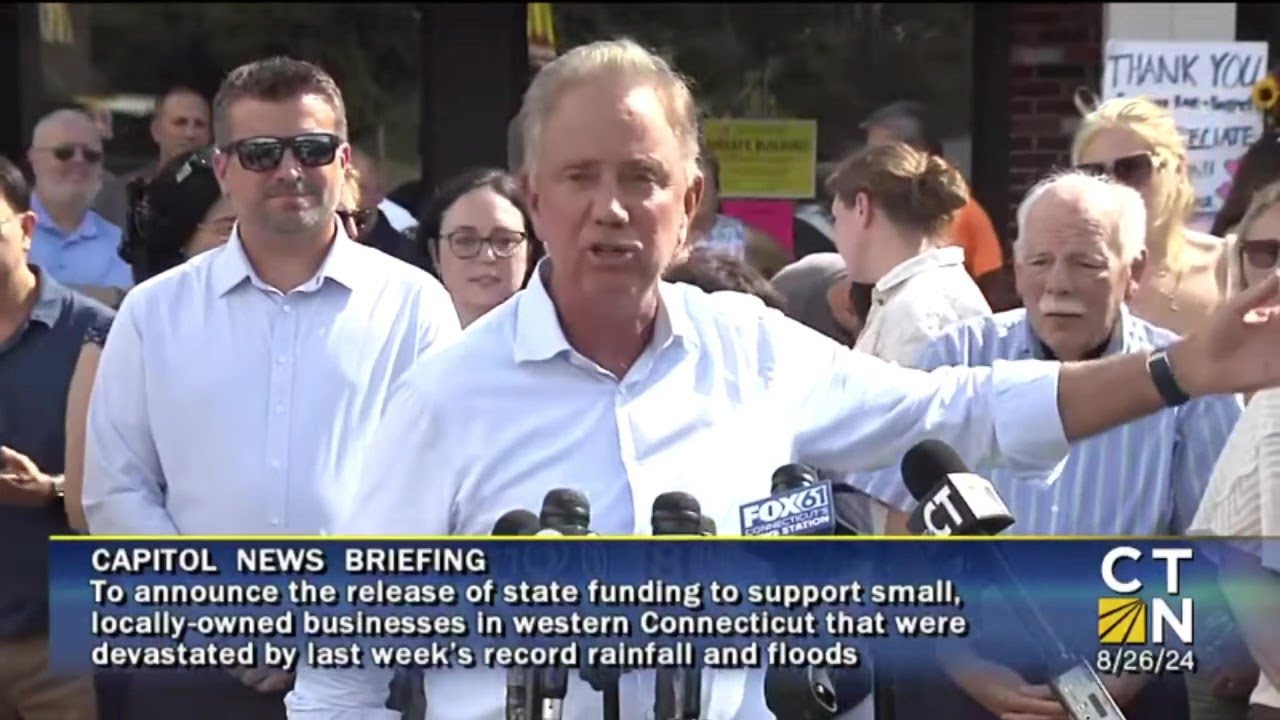 News conference to announce state funds to support small businesses recover from floods