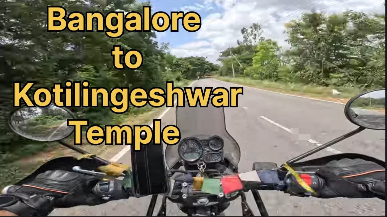 Bangalore to Kotilingeshwar Temple 🛕 | Peaceful Bike Ride with Music 🎶 | 90 Lakh Shivlings