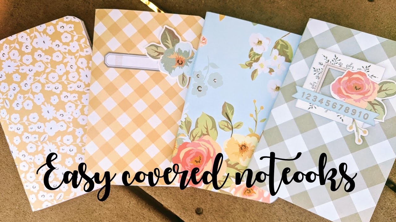 Easy altered notebooks from dollar tree/ My Minds Eye Gingham Garden paper