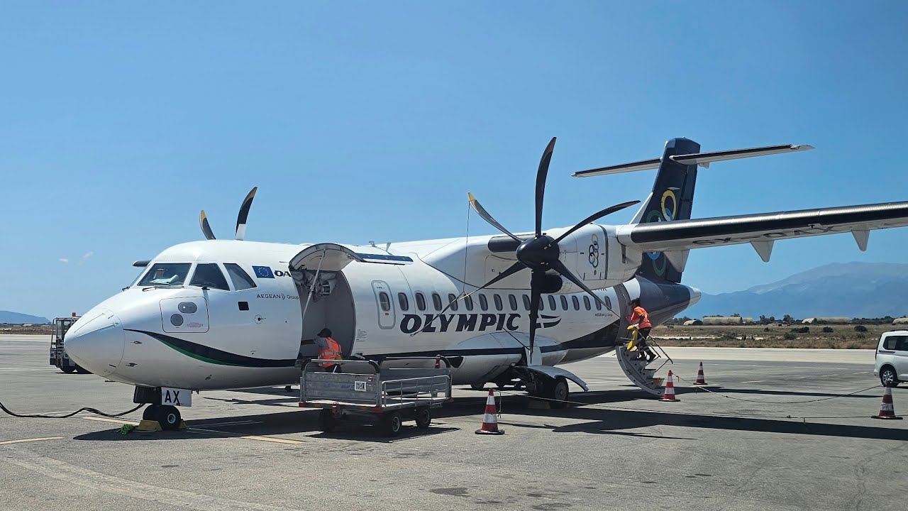 Olympic Air Economy Class | ATR 42-600 | Flight A3484 Rhodes - Chania