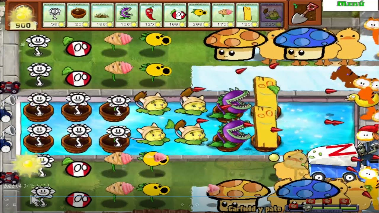 Plants vs Zombies Mod Plants vs. Garfield - Gameplay Walkthrough Part 5
