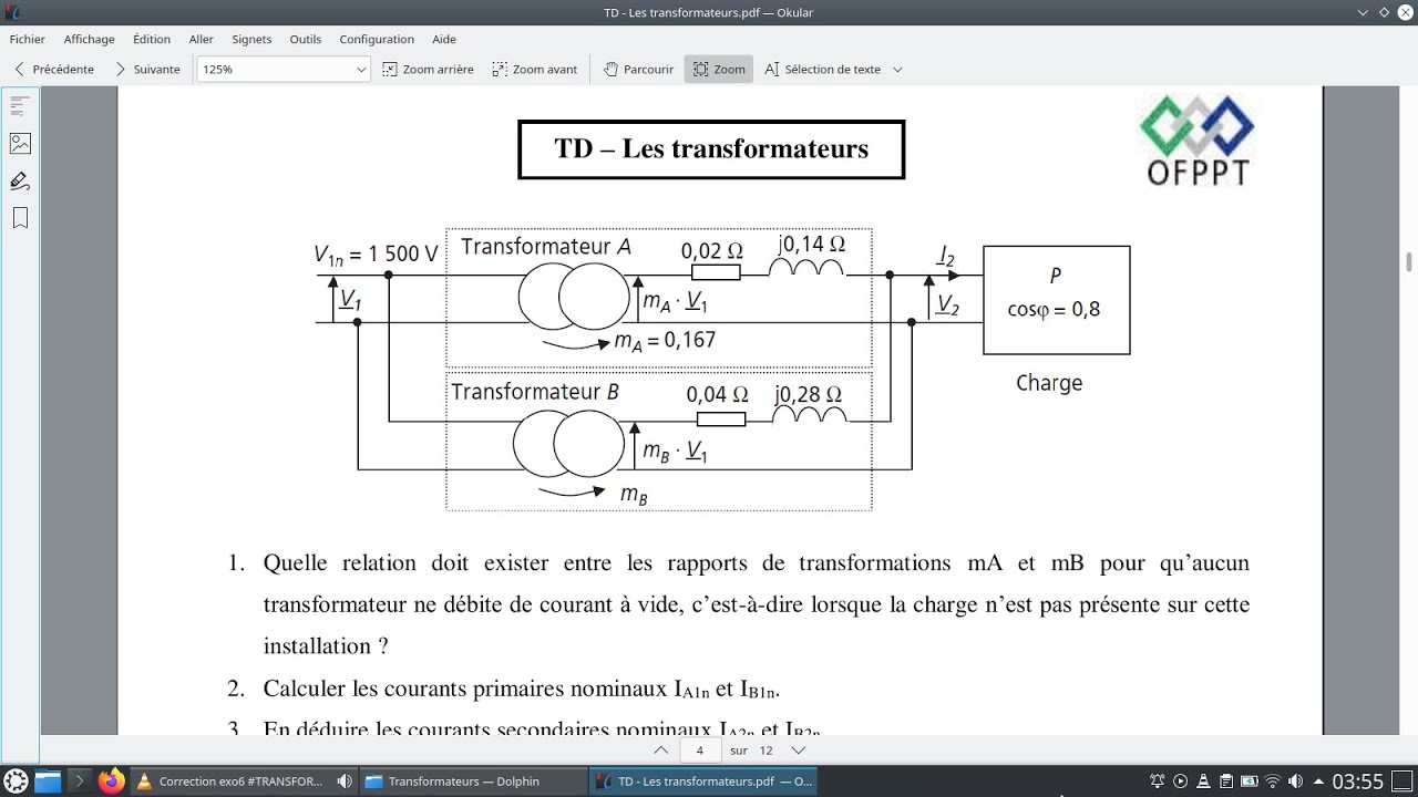 Correction exo6 #Transformateurs parallèles