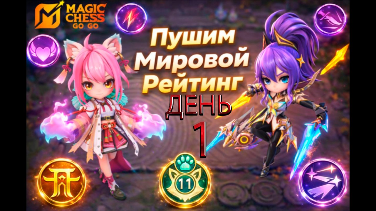 1 День сезона - 110 Звезд. Цель: Топ 5 МИРА! Magic Chess: Go Go