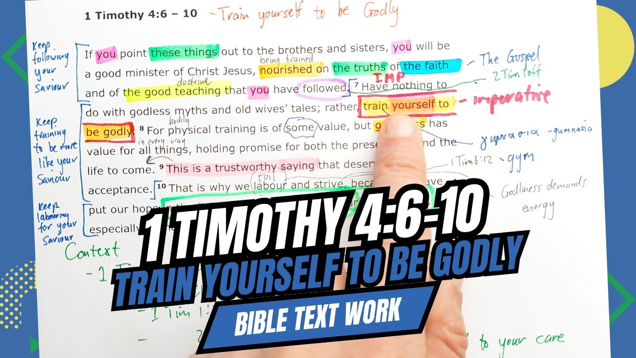 1 Timothy 4:6-10 // Train yourself to be Godly // Kickstarter// Bible Text Work #2026 #getinthemix