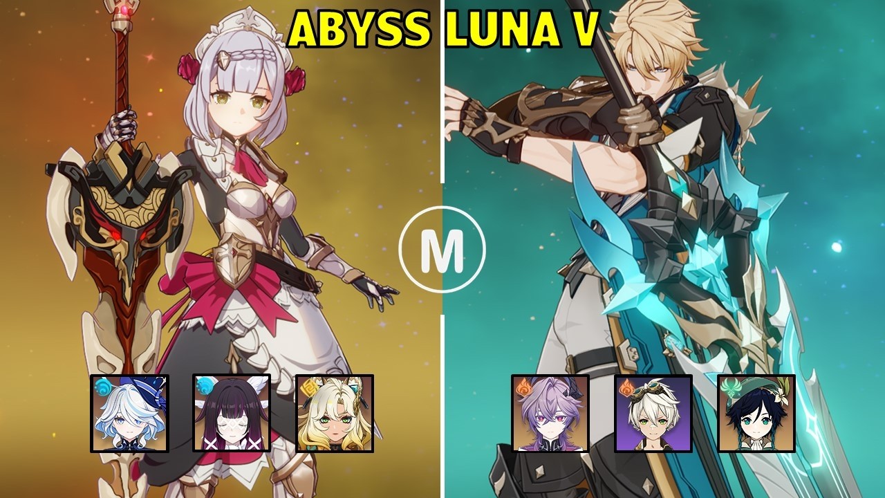 C6 Noelle Lunar Cristallize & C2 Varka Pyro - Spiral Abyss Luna V Genshin Impact