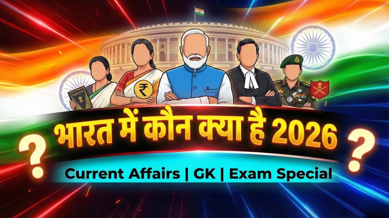 Bharat Mein Kaun Kya Hai 2026 🇮🇳 | New Appointments Current Affairs | GK Special
