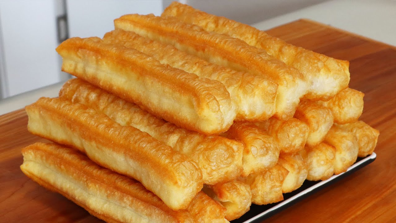 家庭版油条这样做才好吃，学会不用出去买，个个外酥脆内柔软【海娟美食】
