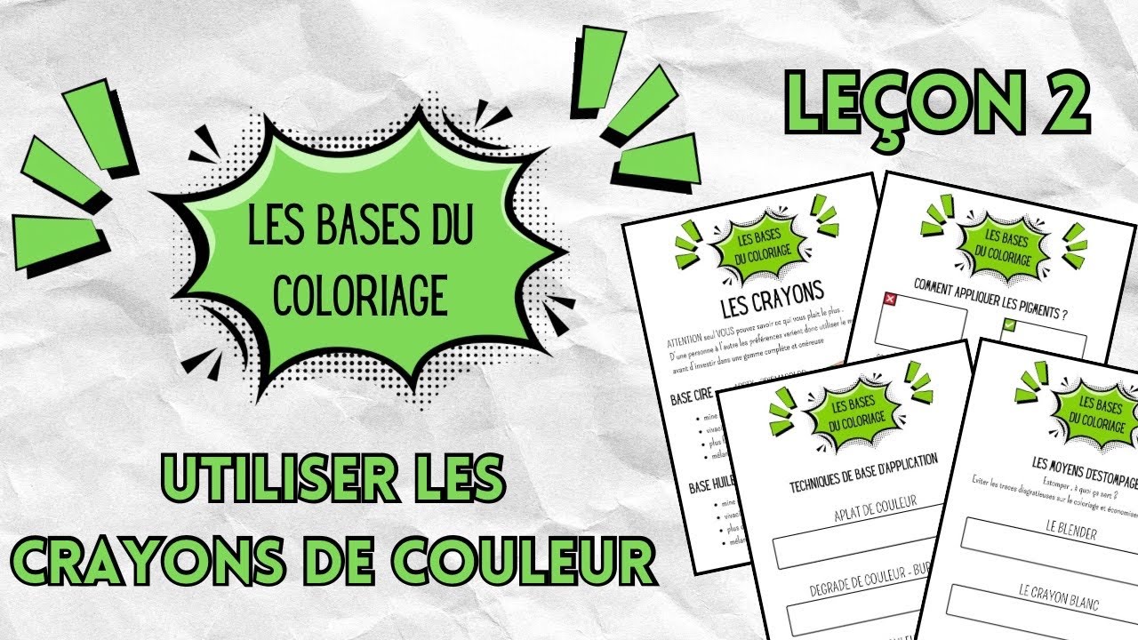 Les bases du coloriage - utiliser les crayons de couleurs