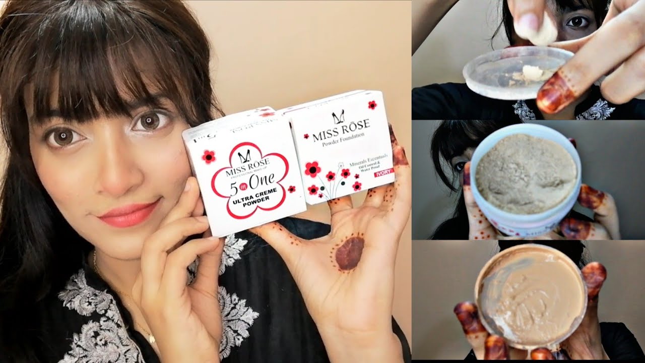 How to make foundation with Miss Ross loose powder | Miss Rose face powder review and try test