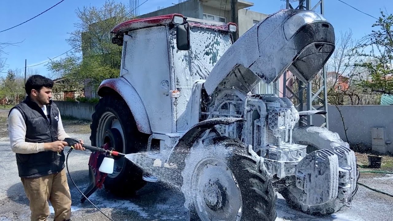 KAR KÖPÜĞÜ İLE DETAYLI TRAKTÖR YIKAMA