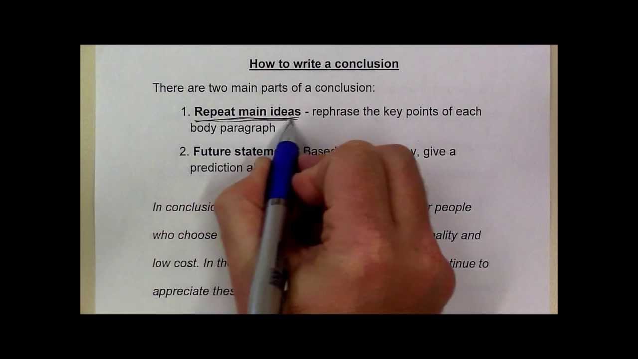 How to write a conclusion