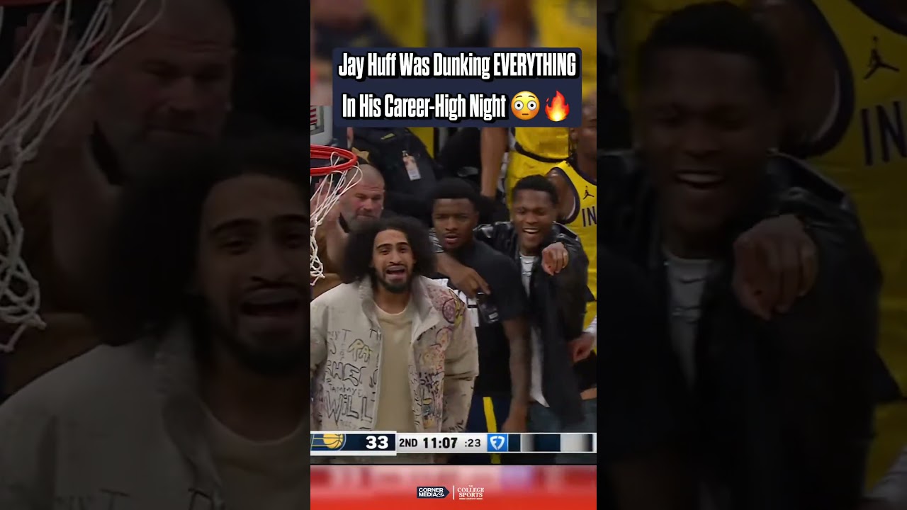Highlight dunk after highlight dunk from Jay Huff last night 😤💪