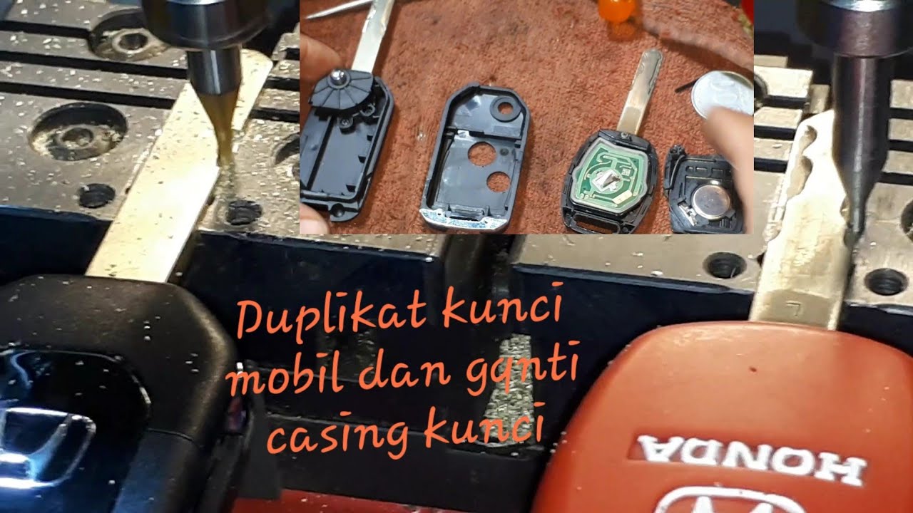 Cara duplikat kunci mobil honda dan ganti casing kunci mobil