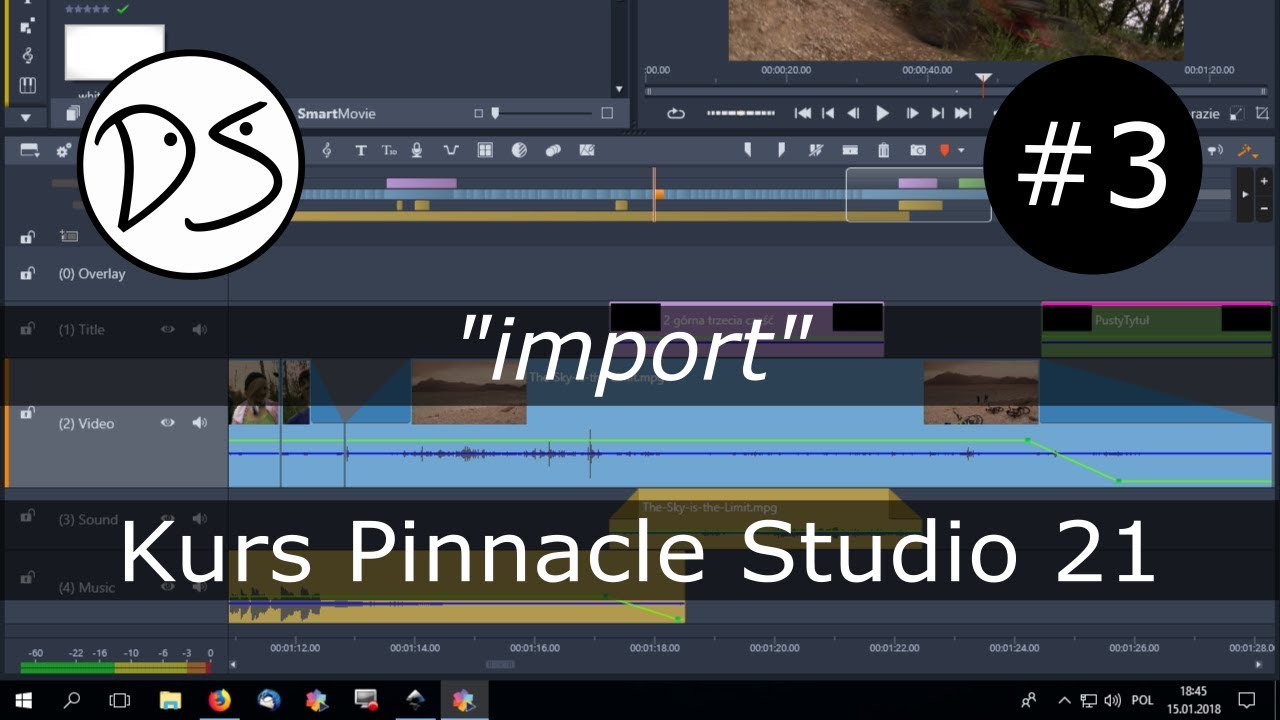 Kurs Pinnacle Studio 21 Ultimate - cz.3 import