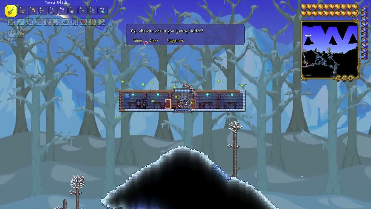 Trying to find aklet of wind in the jungle, and building a mob farm in Terraria Mastermode - 41