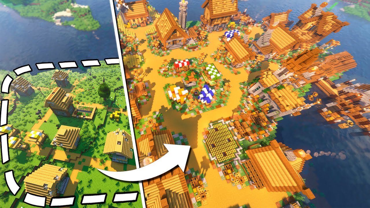 ► Transforming An Entire Village In Minecraft | All Villager Profession Houses!