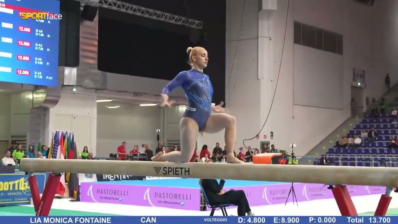 Элис Д'Амато ВЕРНУЛАСЬ на бревно — 13 250 — Jesolo Trophy 2025