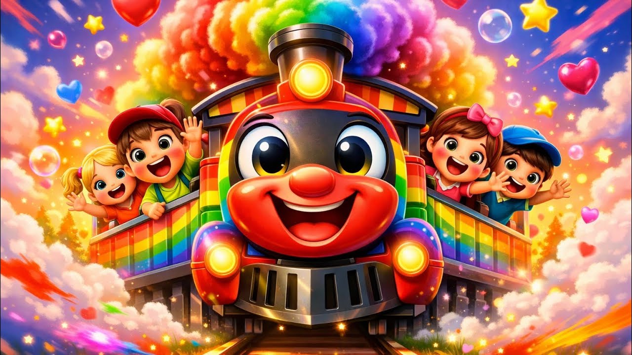 Dreamland Rainbow Train Journey | Kids Colorful Song Experience