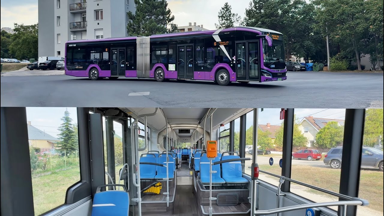 2024.08.31. - Utazás az új elektromos csuklós MAN autóbusszal (AI DU-168) Veszprémben