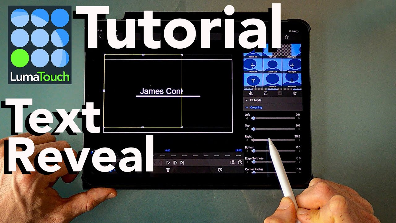 LUMA FUSION TUTORlAL - Simple TEXT REVEAL (titles, shapes & cropping)