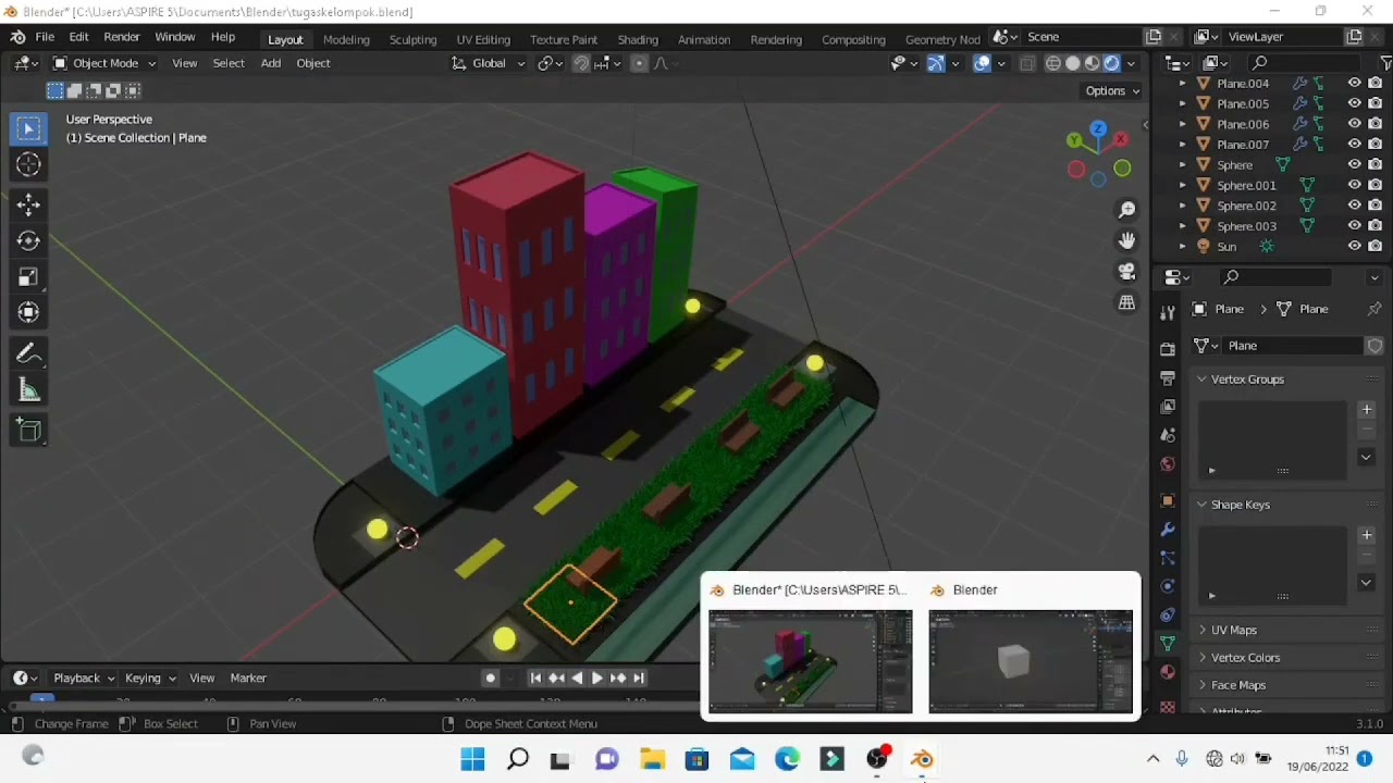 Tutorial Membuat Kota Mini d Blender
